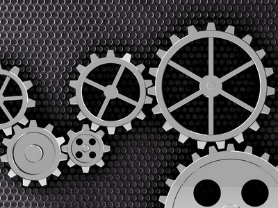 金属齿轮背景照片
