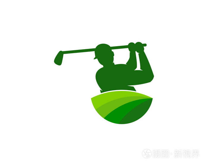 现场高尔夫徽标图标设计插画-正版商用图片0ojr7r-摄图新视界