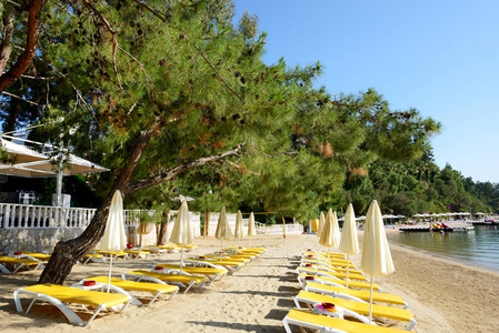 土耳其费特希耶豪华酒店的海滩