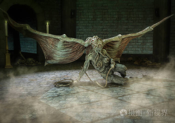 女呼唤像怪物坐在地牢里照片 正版商用图片0ojutm 摄图新视界