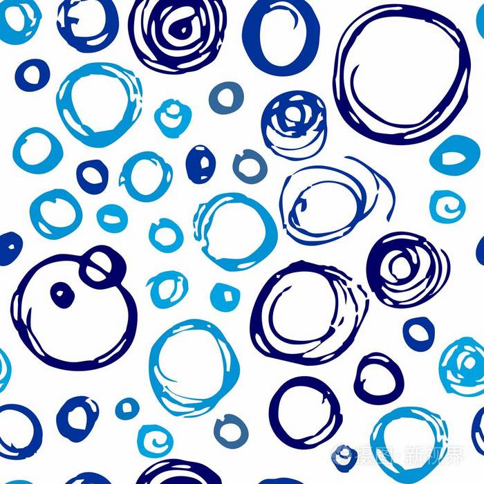 白色背景上有肥皂气泡的无缝图案