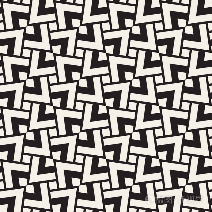 用条纹菱形几何装饰.矢量无缝的单色图案