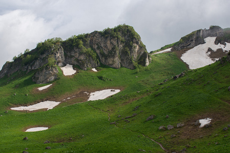 高加索地区自然保护区风景秀丽的群山