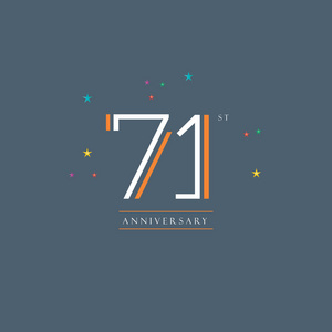 71th 周年纪念标志