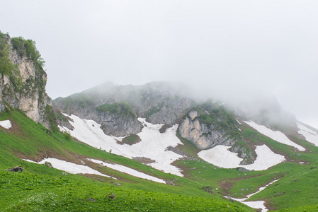 高加索地区自然保护区风景秀丽的群山