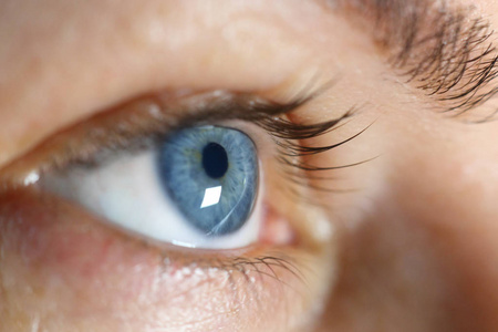 宏特写女性的眼睛.美丽的女人眼照片