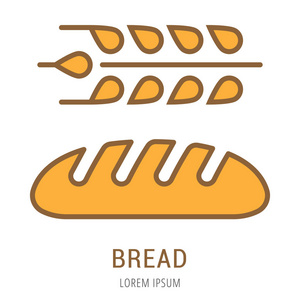 矢量简单的 Logo 模板面包