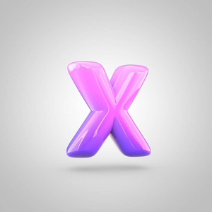 粉红色和紫色字母x