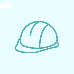 头盔网页图标。矢量插图