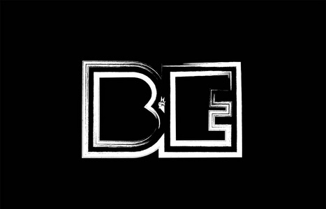 垃圾字母组合是 b e 标志设计的黑白颜色适合公司或企业
