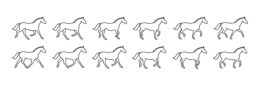 在前景中的马图片