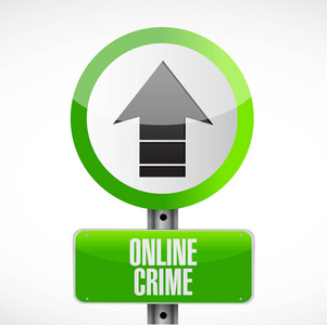 网络犯罪道路标志概念图图片