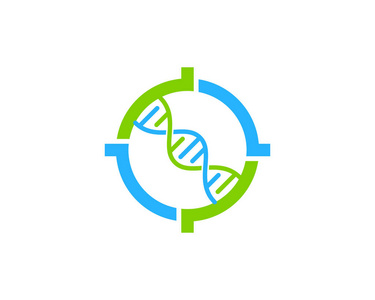 目标 Dna 徽标图标设计