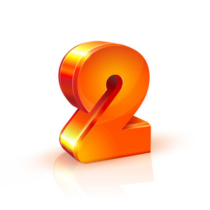 闪亮的橙色红色白色背景 3d 第 2 号照片