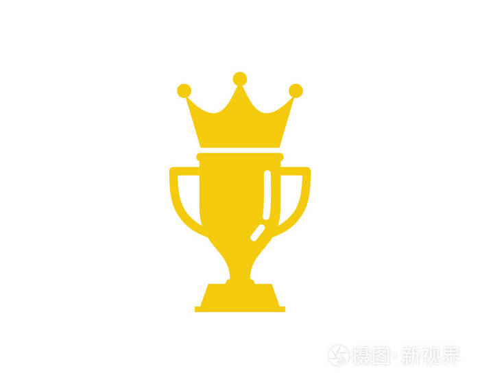 金奖杯图标标志设计元素