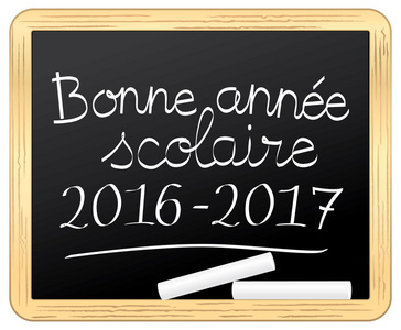 大学生和中小学生 2016年 2017 Bonne 安妮 sur 板岩色。矢量图标