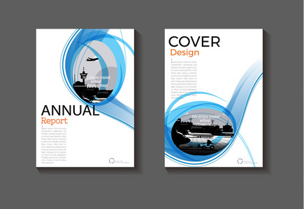 蓝色现代抽象版式背景封面设计现代书籍封面小册子封面模板, 年报, 杂志和传单矢量 a4