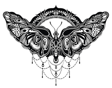 蝴蝶纹身风格设计图片