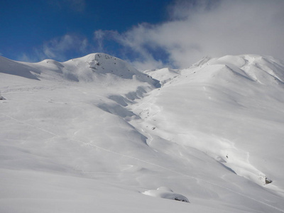 冬天  和攀爬在奥地利阿尔卑斯山