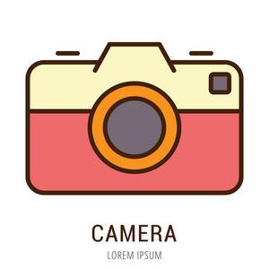 矢量简单的 logo 模板相机照片
