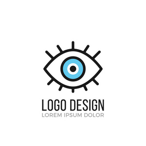 眼睛图标设计眼睛 logo 设计理念.眼睛图标.矢量标志照片