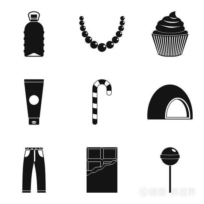 女装图标套装, 简约风格