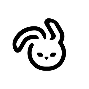 孤立在白色背景上的黑色复活节兔子.兔图相似素材图片-摄图新视界