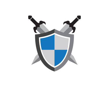 安全盾蓝鹰标志设计模板矢量盾安全标志和模板图标矢量护盾图标矢量