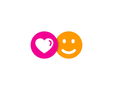 爱快乐社交网络图标徽标设计元素