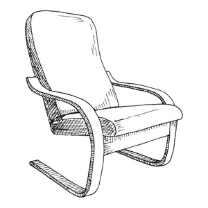 白色的摇椅上图片