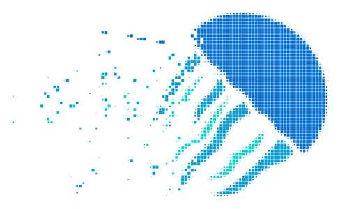 水母分解像素图标