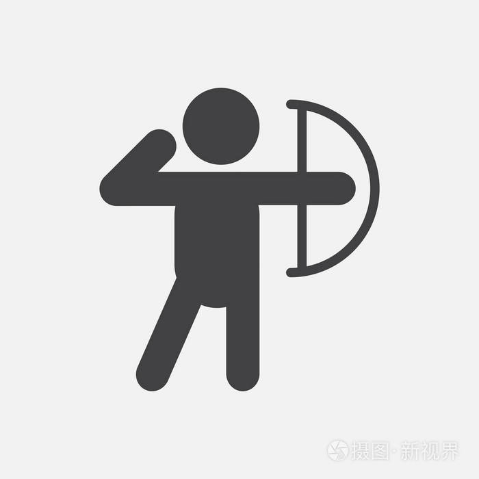 奥运会插图, 射箭运动员运动员矢量图标