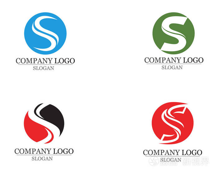 s 标志和符号模板矢量图标应用程序