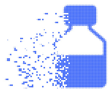 液体瓶消散像素图标