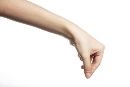 女人的手做了一个手势照片