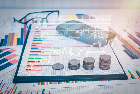 市场调研及商务年报背景图片