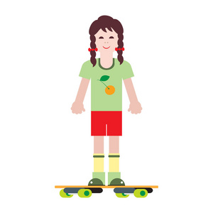 女孩和她的滑板