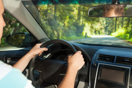 驾驶人在红木,车内坐着我们照片