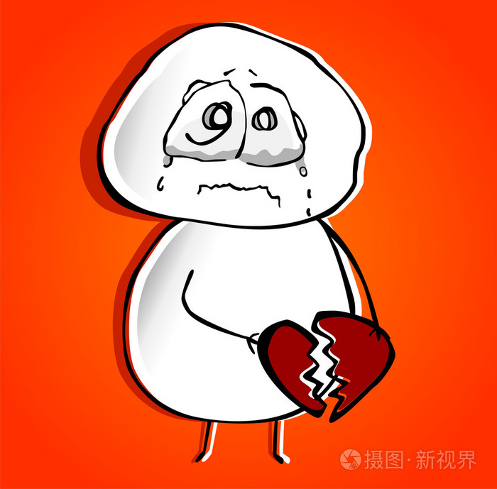 伤心的人矢量