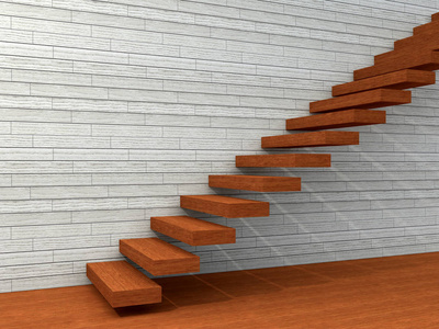 概念性 3d 图楼梯踏步