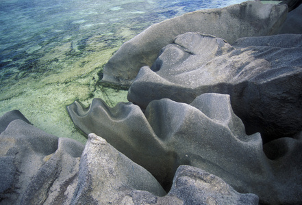 沙滩海岸的岛屿拉迪