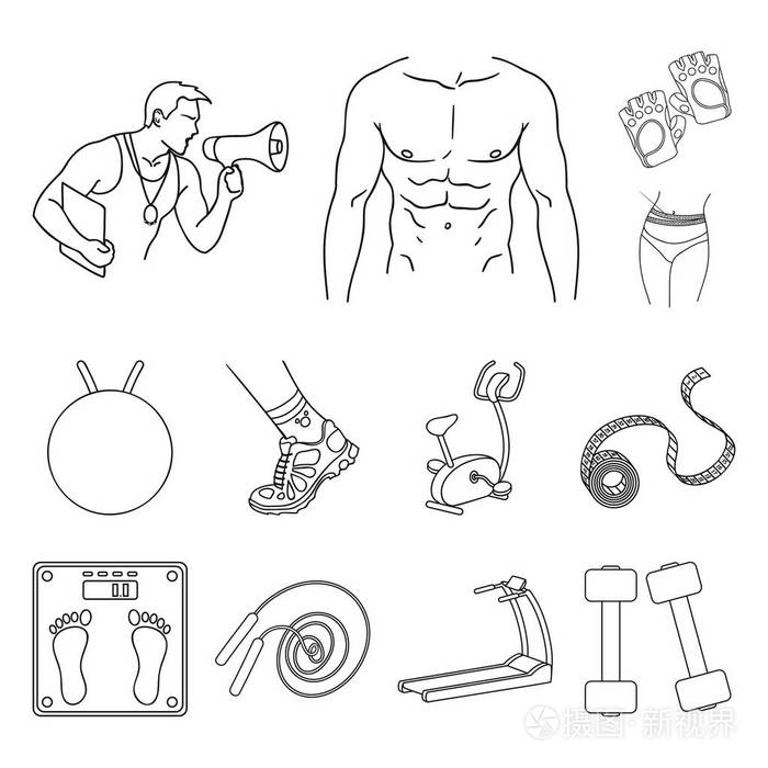 健身器材矢量符号库存网站插图插画-正版商用图片0om0qd-摄图新视界