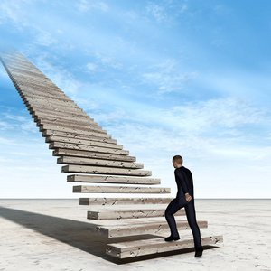 商人走楼梯图片