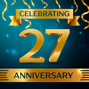 黄金数字二十七和一年的单词.