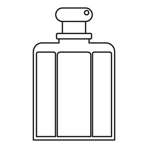 瓶女性香水图标, 轮廓样式