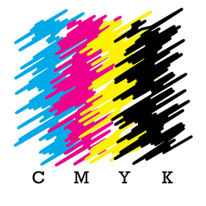 Cmyk 颜色概念。打印机墨水和碳粉 凸版打印机的供应商。保持印刷