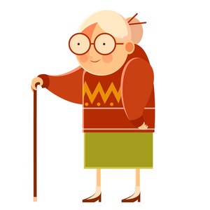 快乐卡通祖母照片