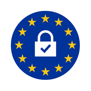 Gdpr, 一般数据保护章程标志例证