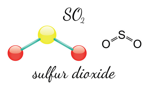 二氧化硫结构模型图片