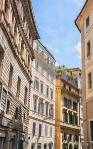 罗马，意大利在旧城的狭窄街道